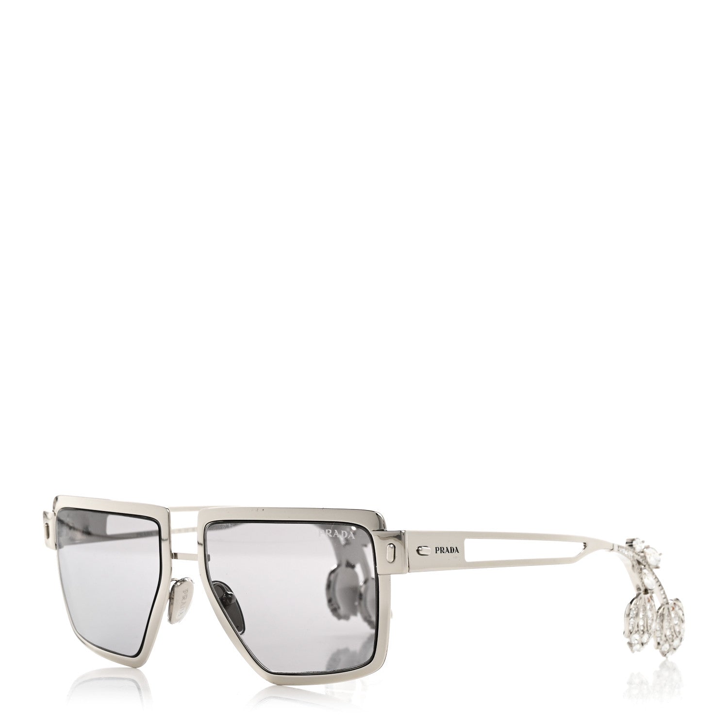 Prada Runway Crystal Sunglasses SPRD56 Silver 1924858 – FASHIONPHILE