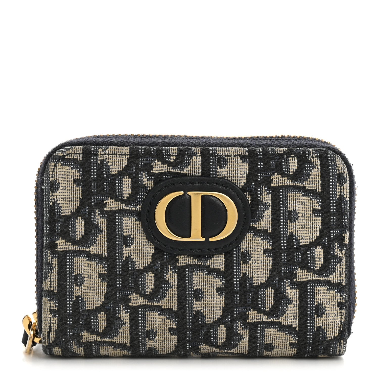 Christian Dior Oblique 30 Montaigne Voyageur Coin Purse Blue