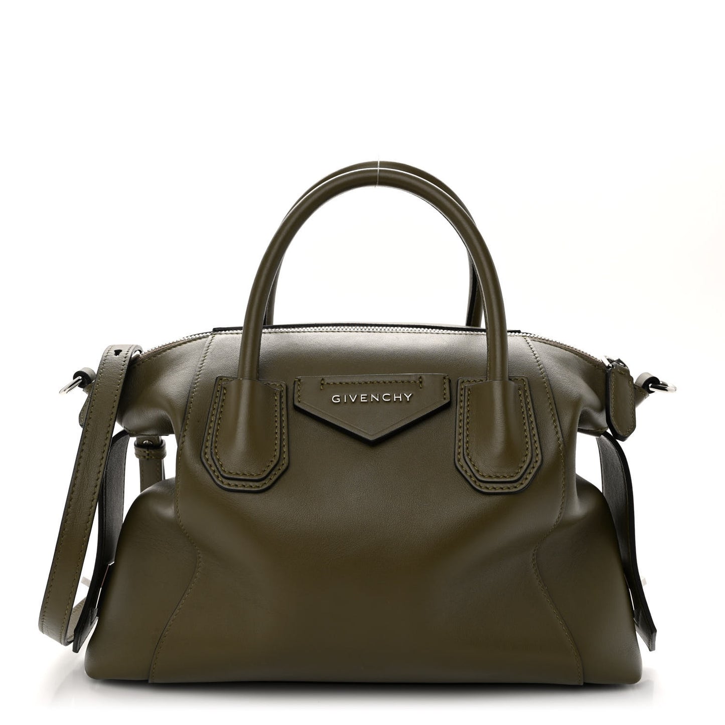 Smooth Calfskin Small Soft Antigona Dark Khaki