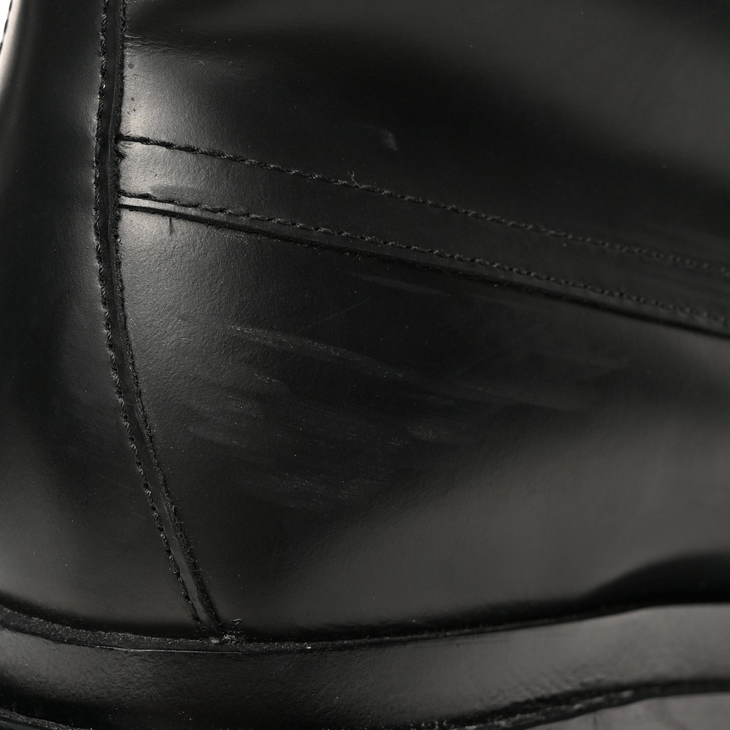Glossed Calfskin Funk Ankle Boots 36 Black