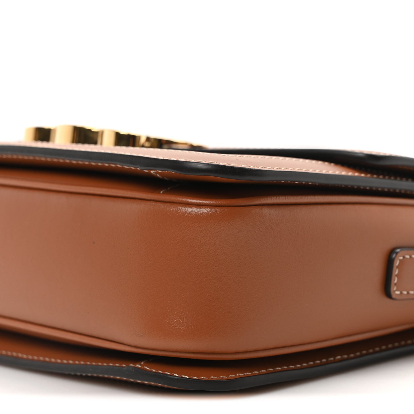 Calfskin Triomphe Canvas Teen Triomphe Bag Tan