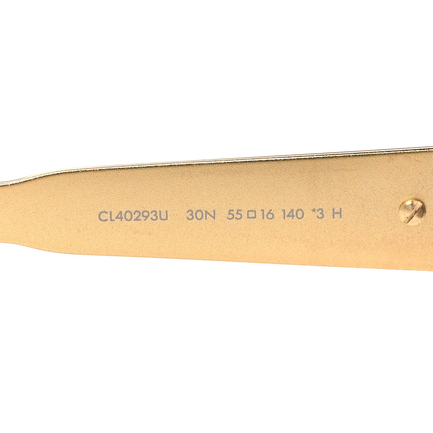Metal Triomphe Cat Eye Sunglasses CL40293U Gold Green