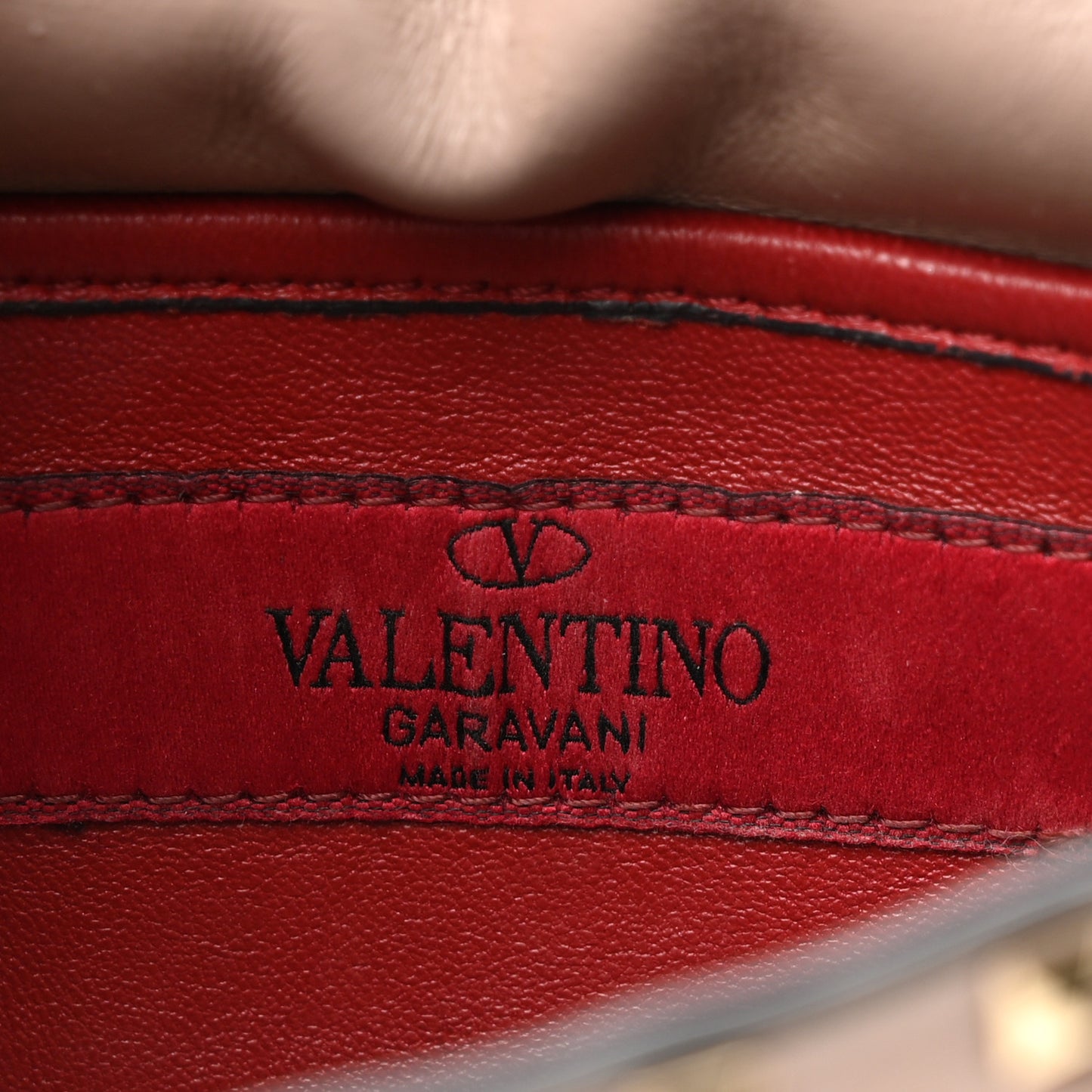 Nappa Small Rockstud Spike Shoulder Bag Poudre