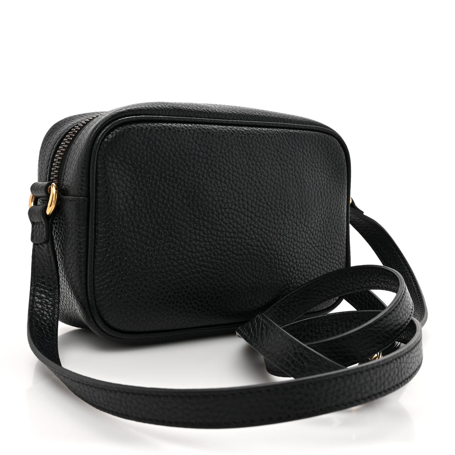 Pebbled Calfskin Mini Soho Disco Bag Black
