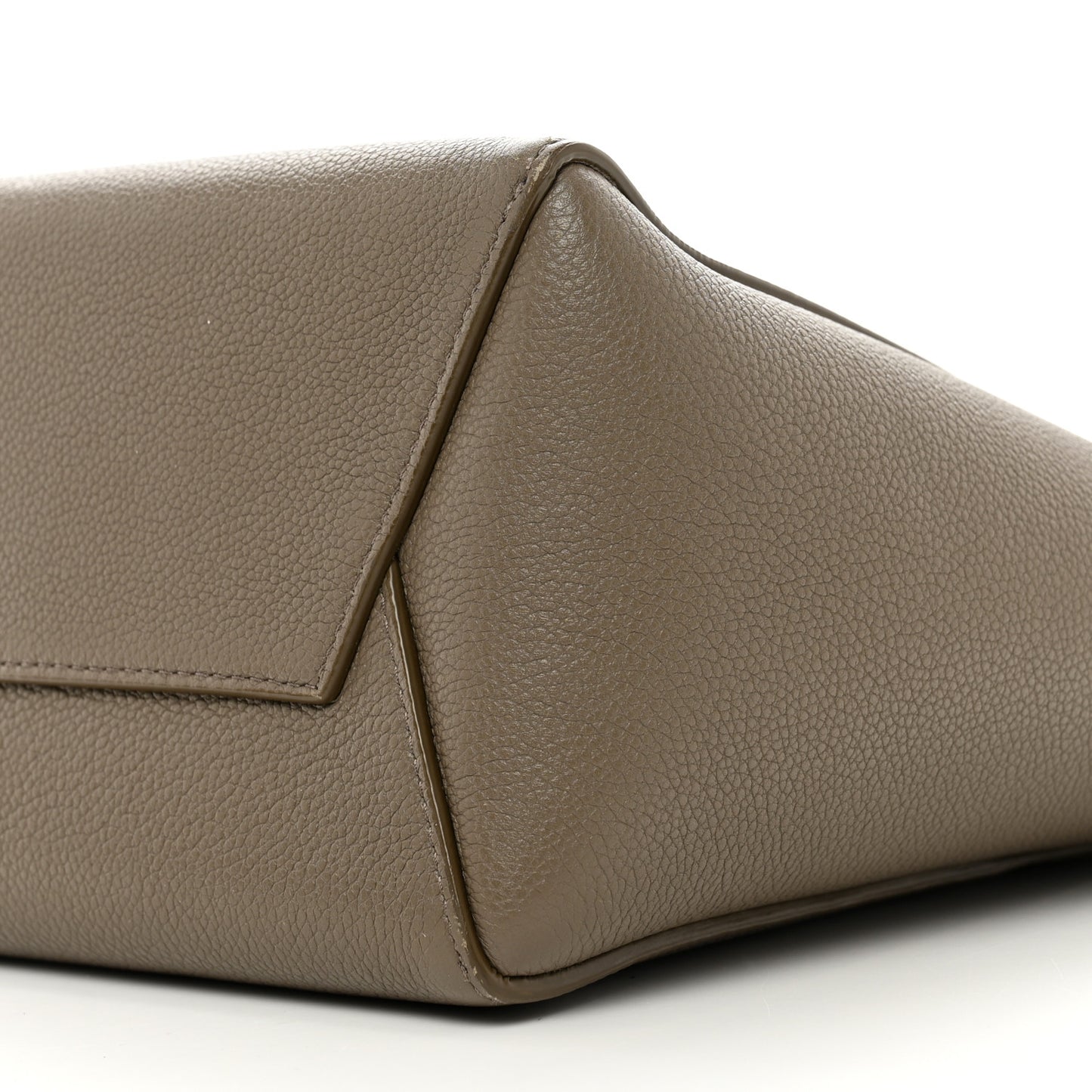 Soft Grained Calfskin Small Sangle Bucket Bag Taupe