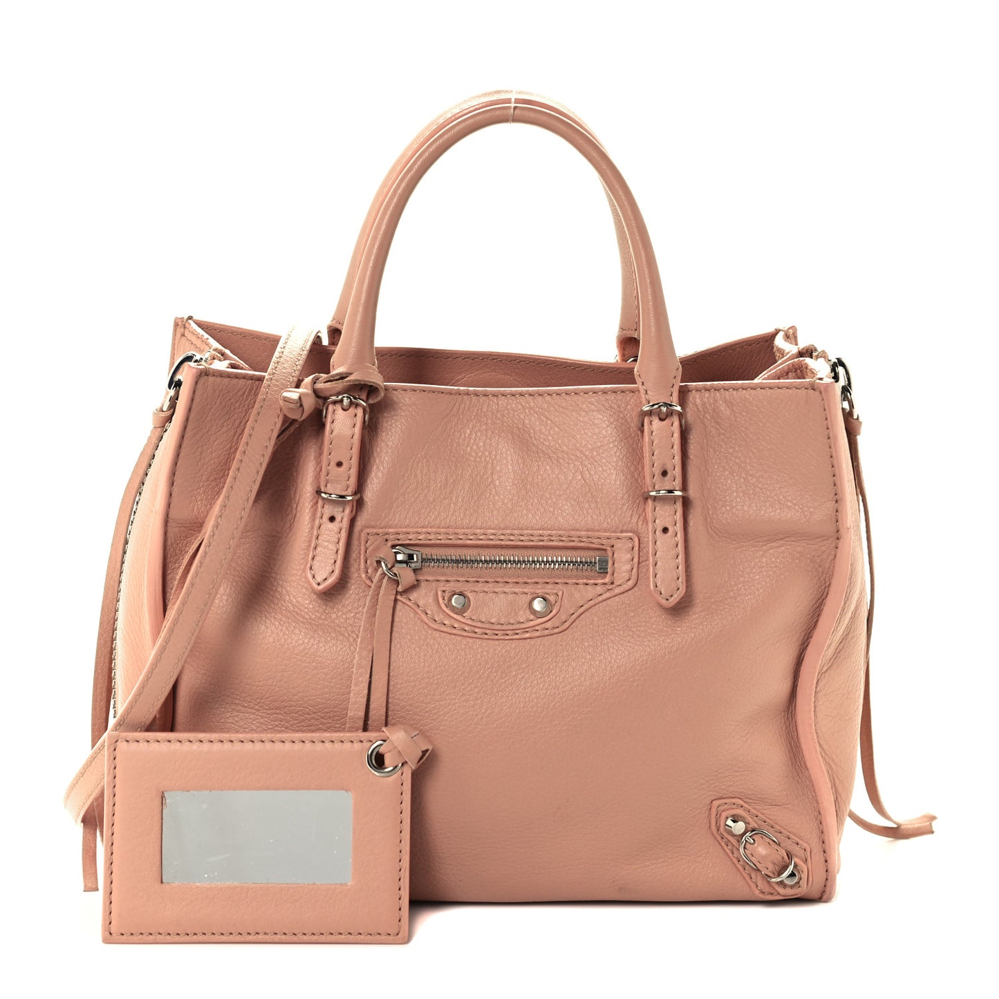 Calfskin Papier Mini A4 Zip Around Tote Beige Desert