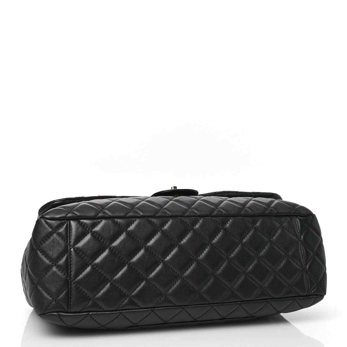 Calfskin Quilted Small XXL Travel Flap Bag Black