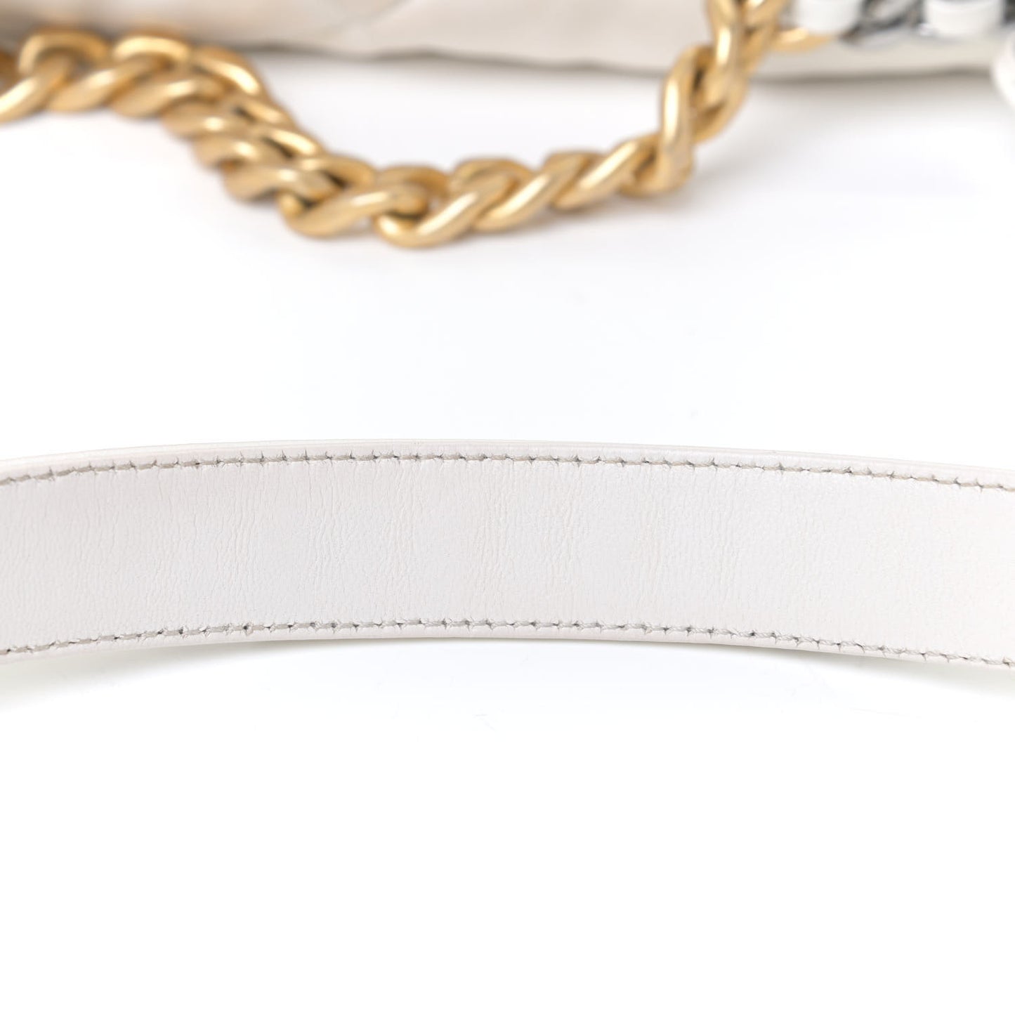 Goatskin Quilted Medium Chanel 19 Flap White