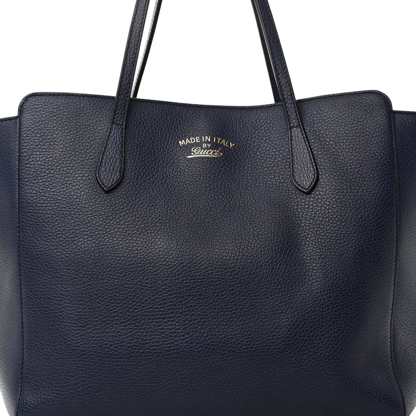 Dollar Calfskin Medium Swing Tote Marine Deep Cobalt