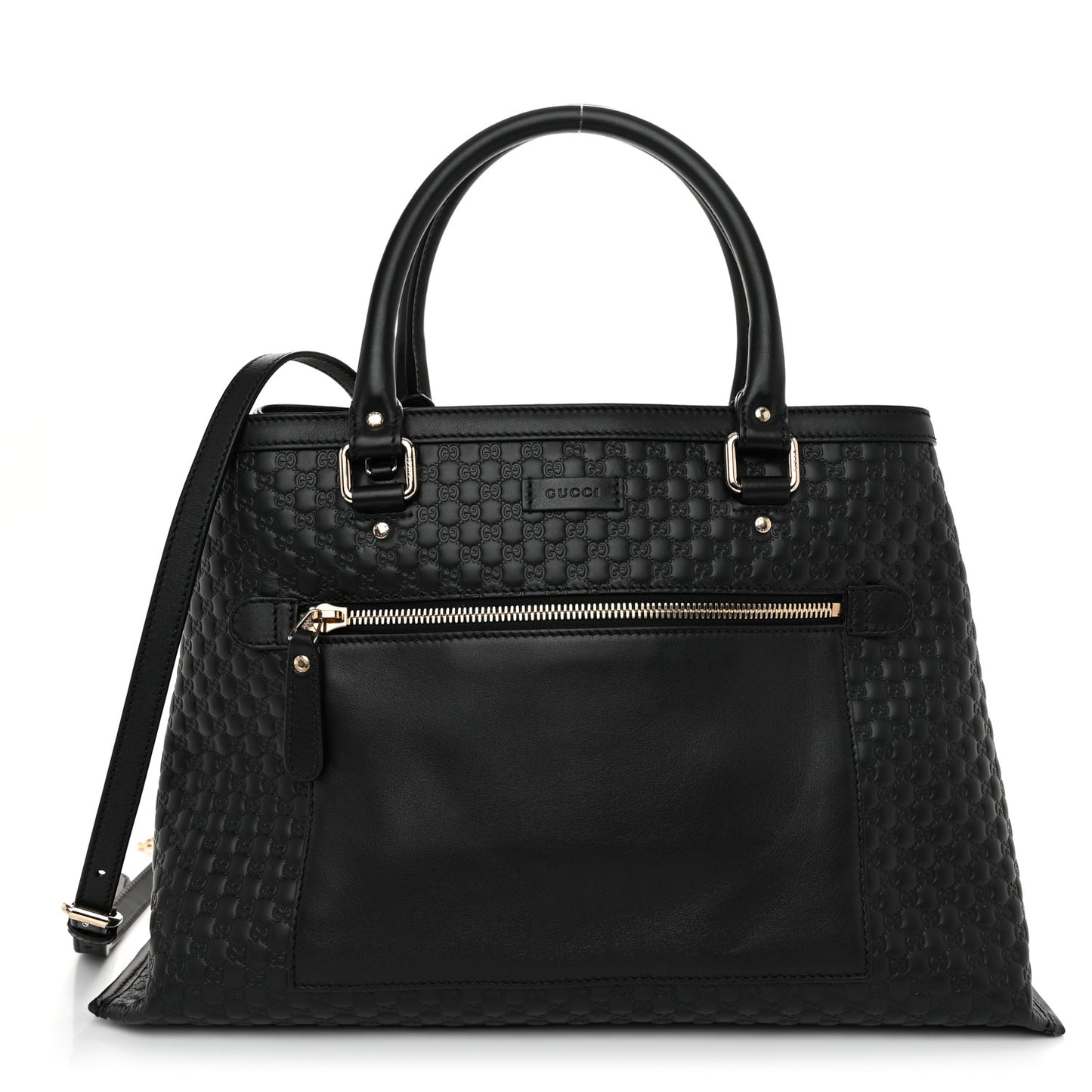 Soft Microguccissima Medium Tote Black