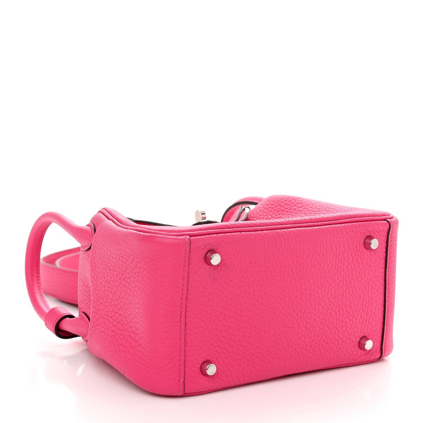 Taurillon Clemence Mini Lindy 20 Rose Shocking