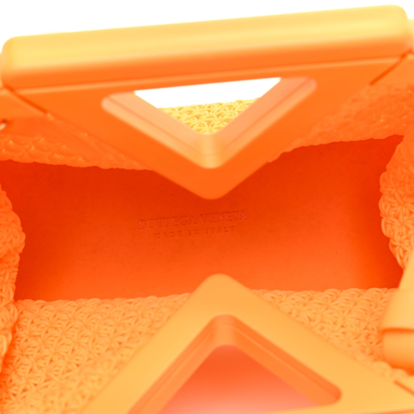 Rubber Crochet Small The Point Triangle Bag Tangerine