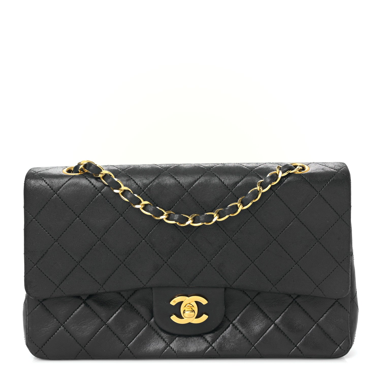 Chanel Lambskin Quilted Medium Double Flap Black 1 of 10