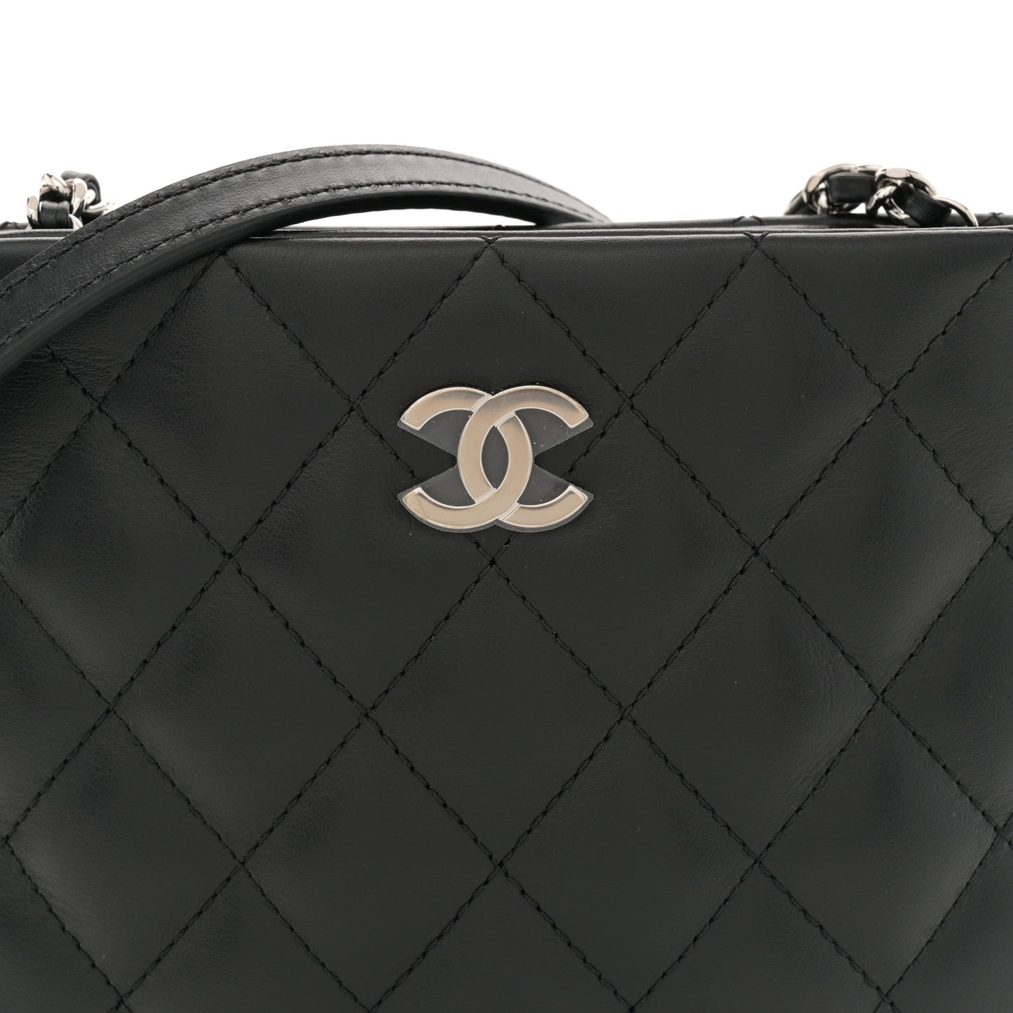 Lambskin Quilted Crossbody Bag Black