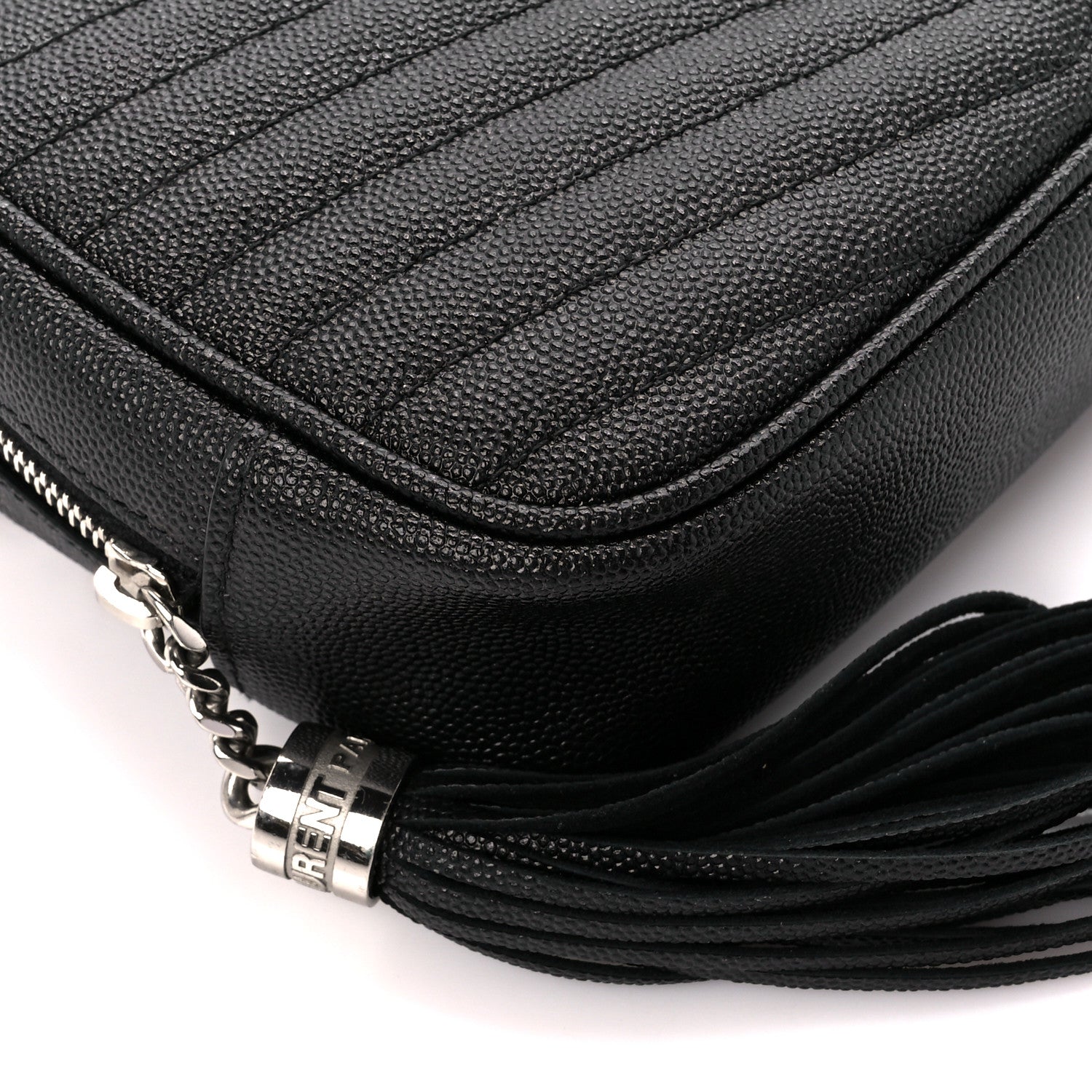 Saint Laurent Grain De Poudre Matelasse Monogram Mini Lou Camera Bag Black 9 of 11