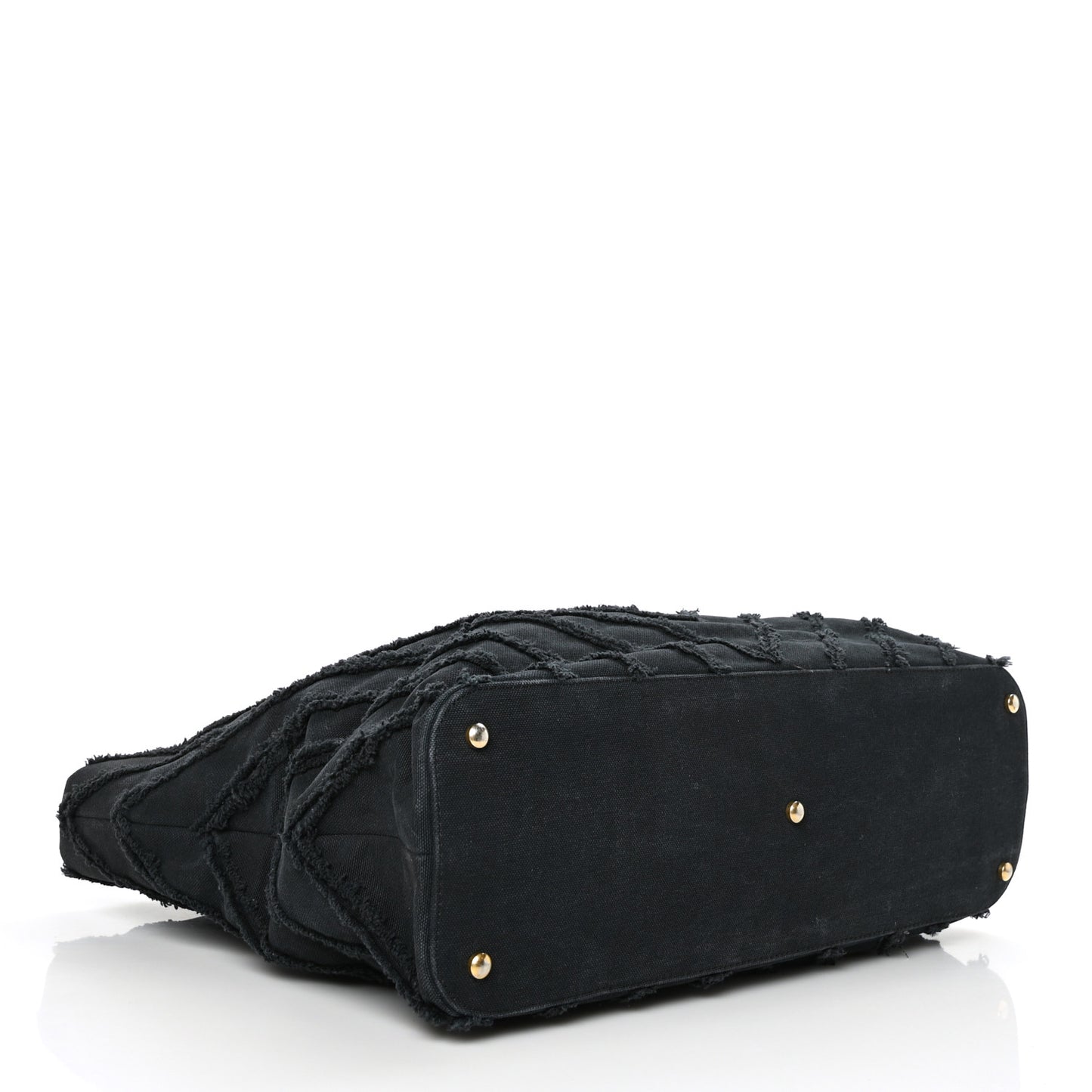 Canvas Chevron Cuba Patchwork Shopper Tote Black