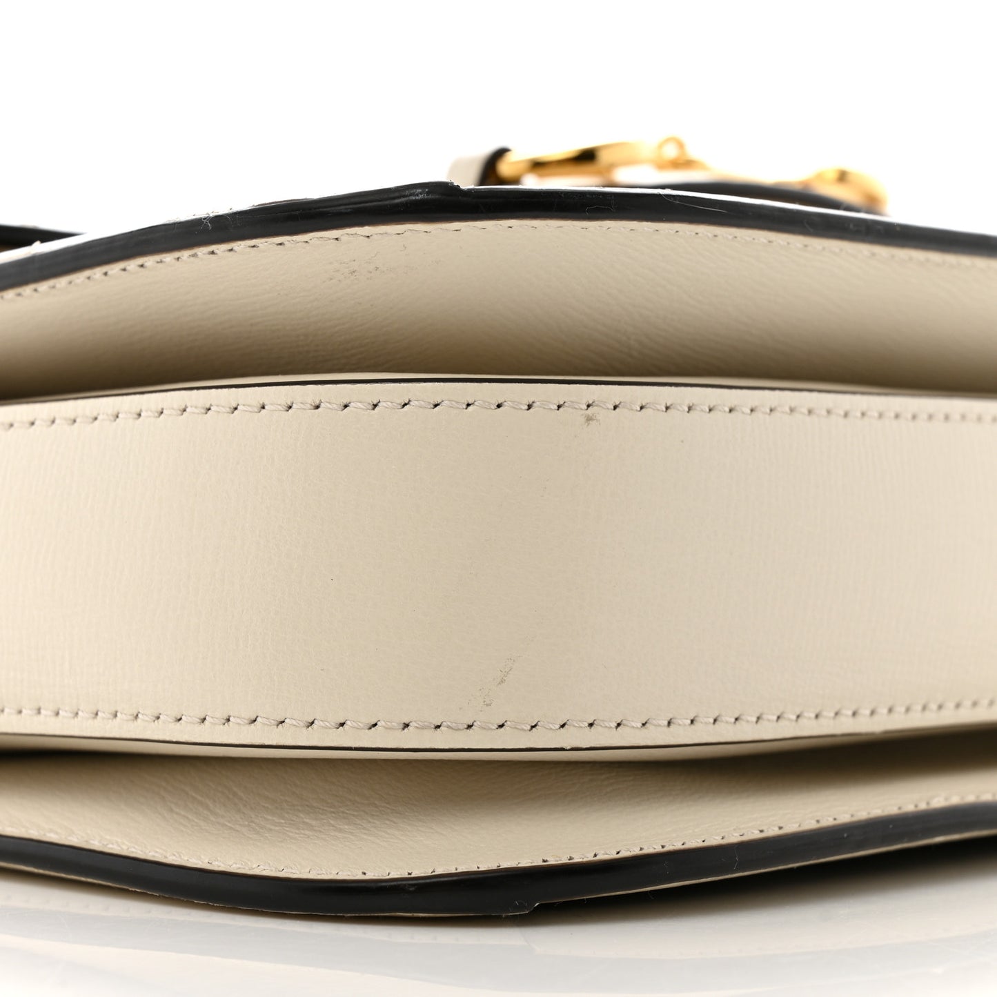 GG Supreme Monogram Horsebit 1955 Shoulder Bag Beige Mystic White
