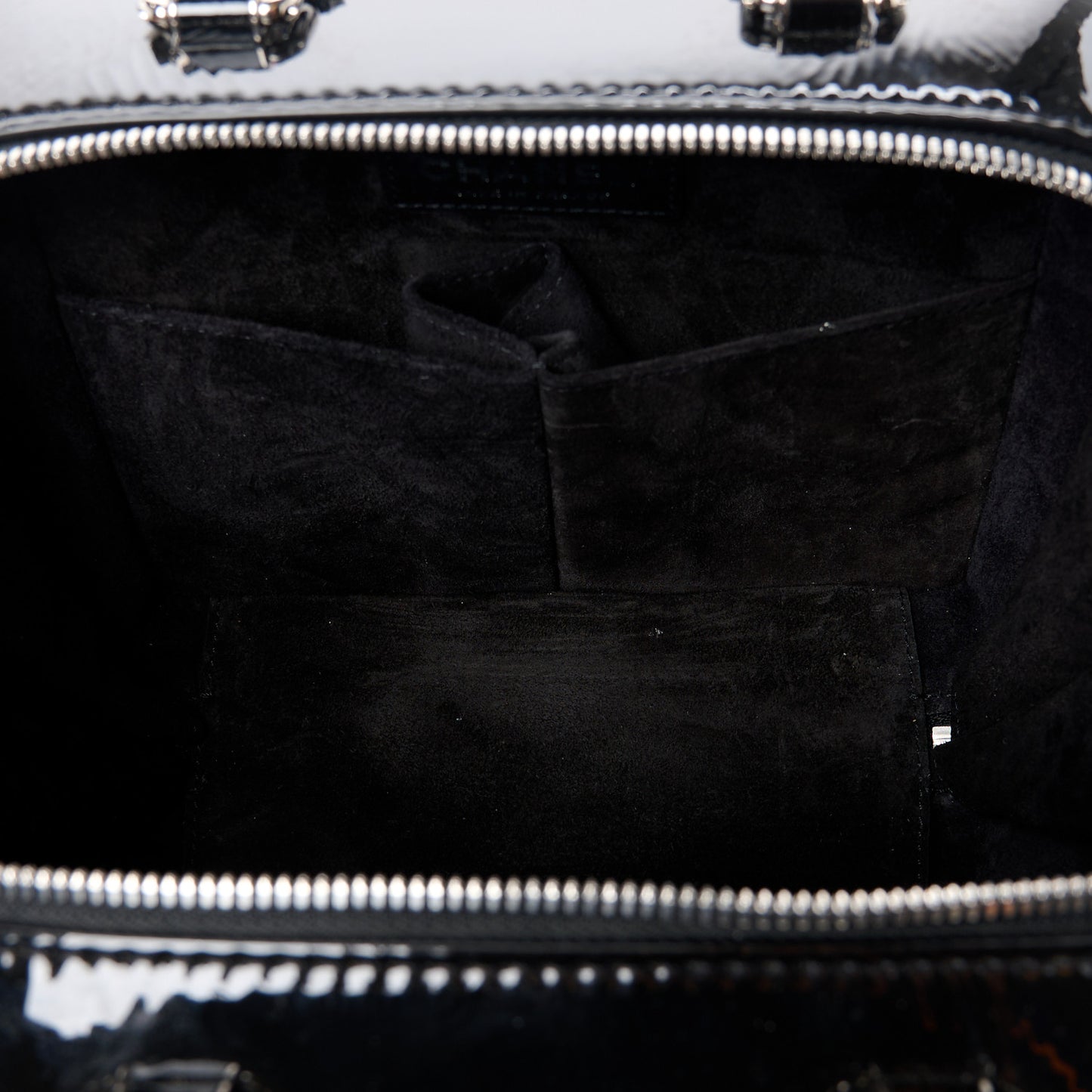 Patent Quilted Travel Kit Vanity Case Black