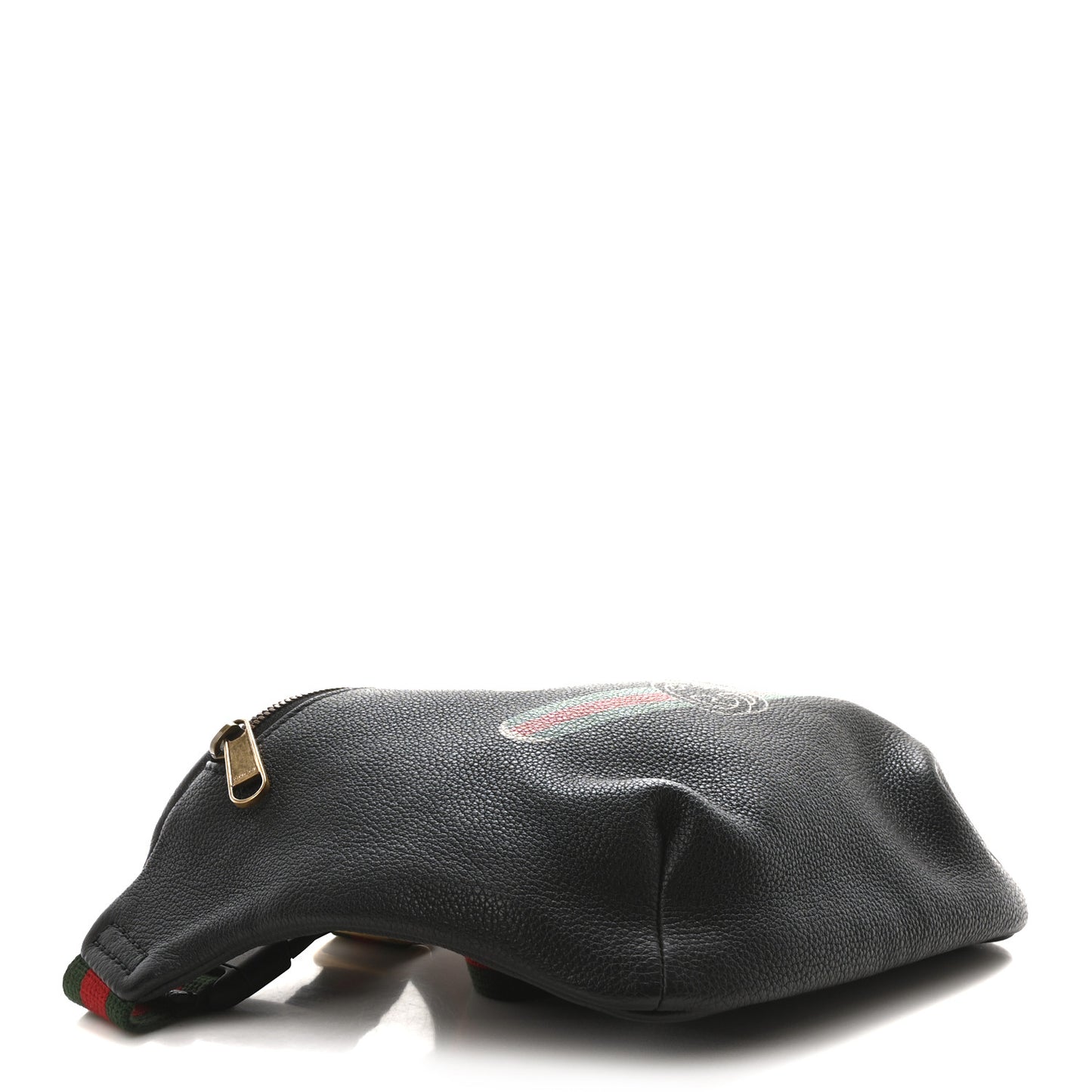 Grained Calfskin Small Logo Belt Bag Black