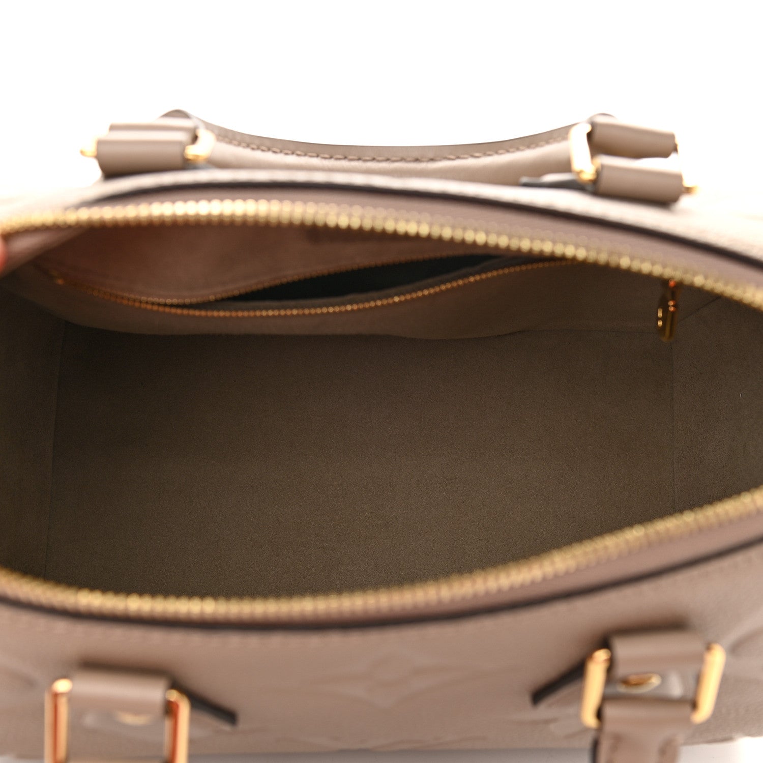 Louis Vuitton Empreinte Monogram Giant Speedy Bandouliere 25 Tourterelle 6 of 9