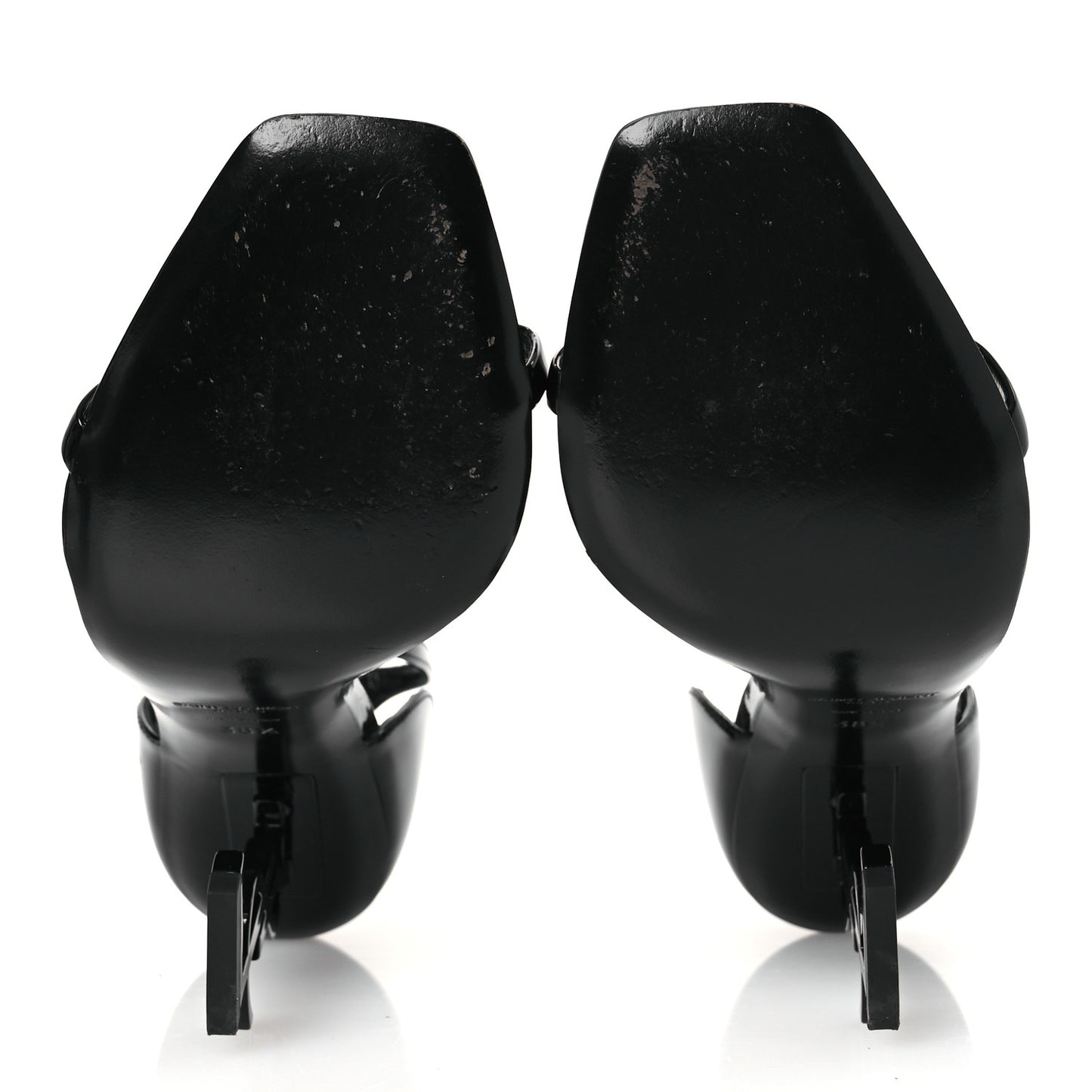 Patent Calfskin Opyum 110 Sandals 38.5 Black
