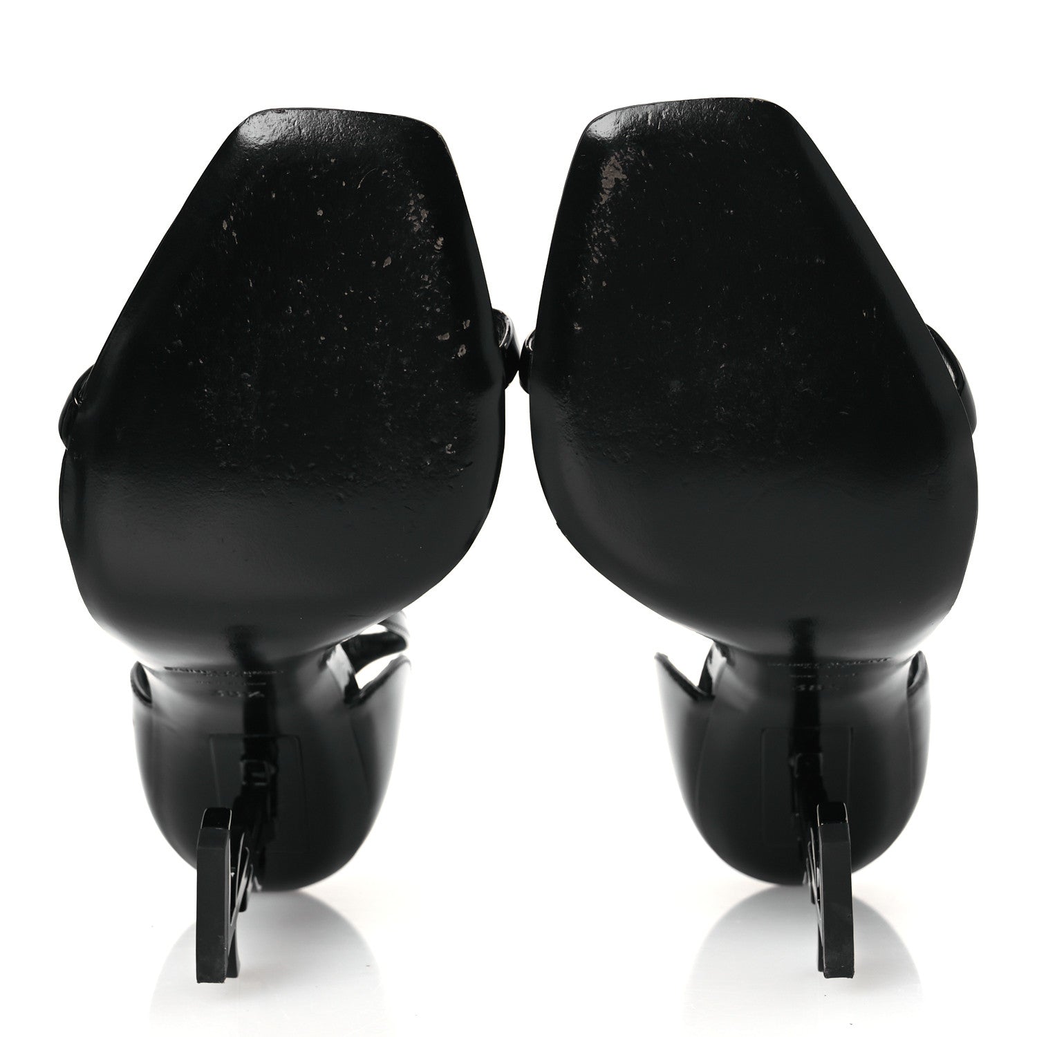 Saint Laurent Patent Calfskin Opyum 110 Sandals 38.5 Black 7 of 13
