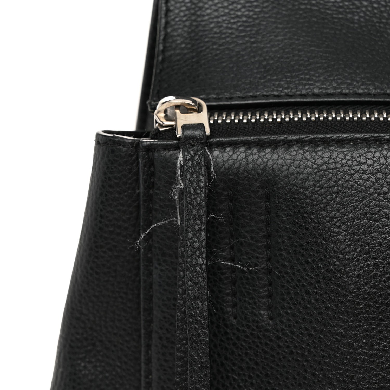 Celine Grained Calfskin Medium Edge Shoulder Bag Black 10 of 12