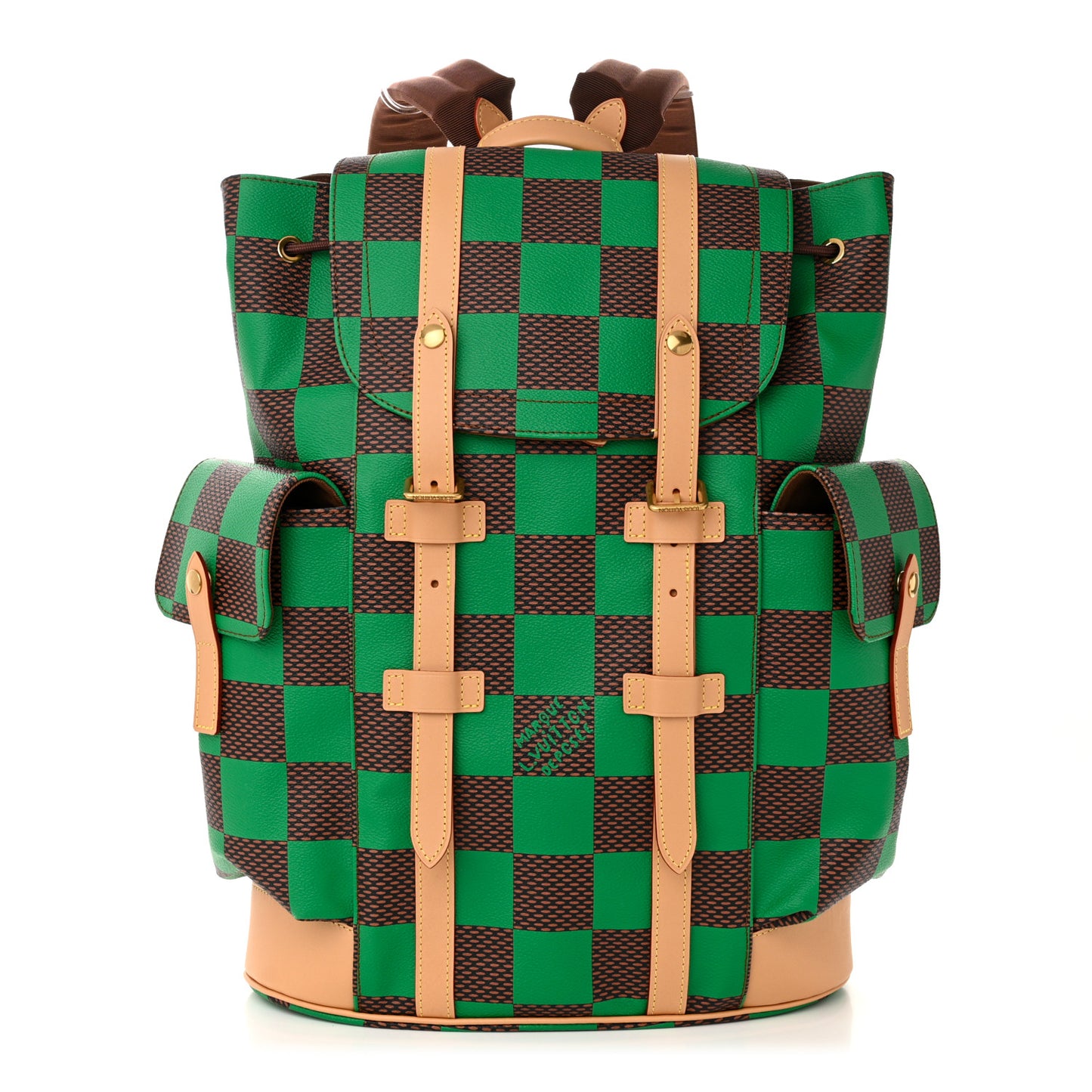 Damier Pop Christopher MM Backpack Green