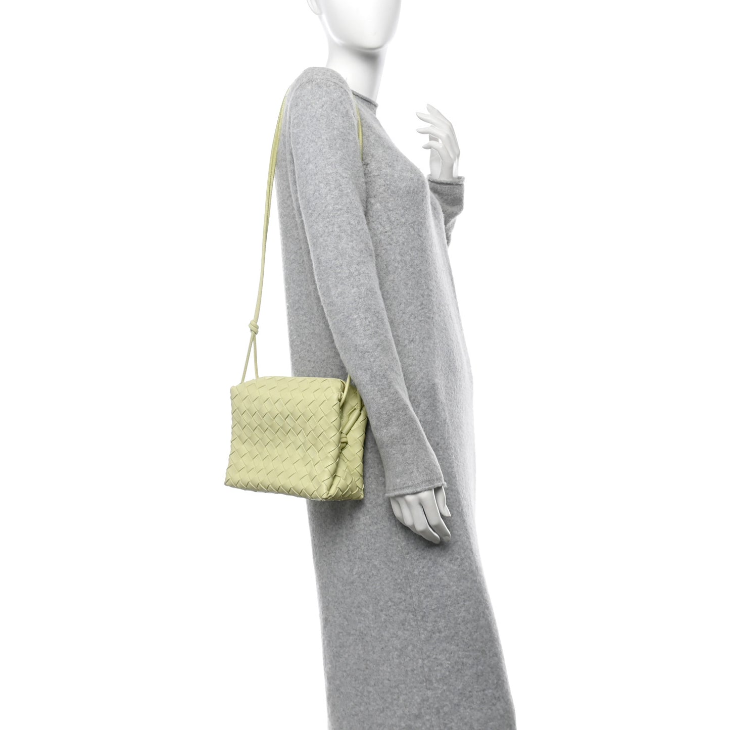 Nappa Intrecciato Small Loop Camera Bag Lemon Washed