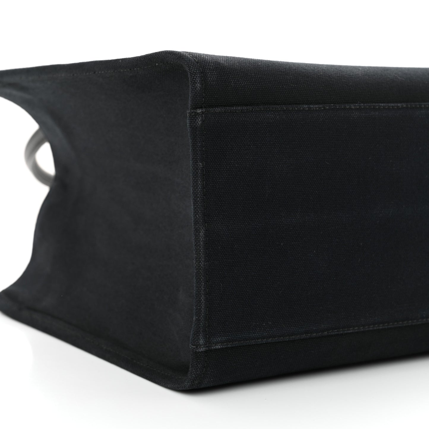 Canvas Suppler Calfskin Cabas GV Signature Tote Black