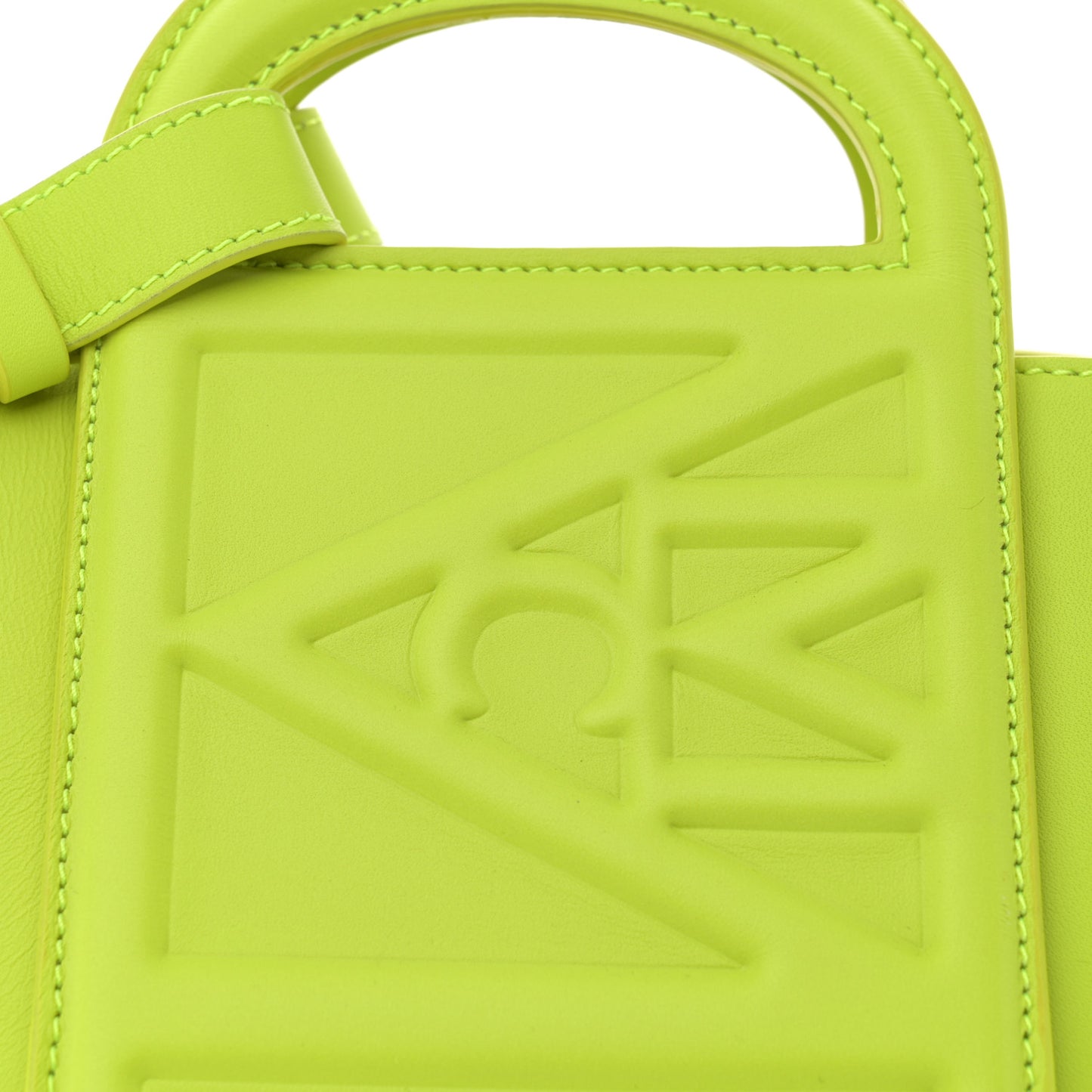 Calfskin Mini Mode Travia Tote Acid Green