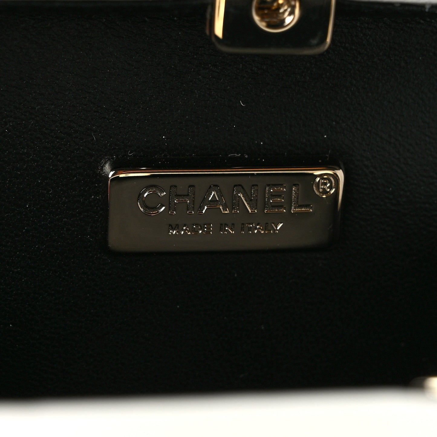 Lambskin No. 5 Perfume Box Evening Clutch White Black