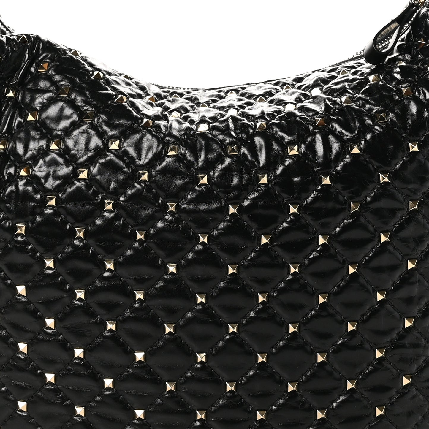 Nappa Rockstud Spike Hobo Black