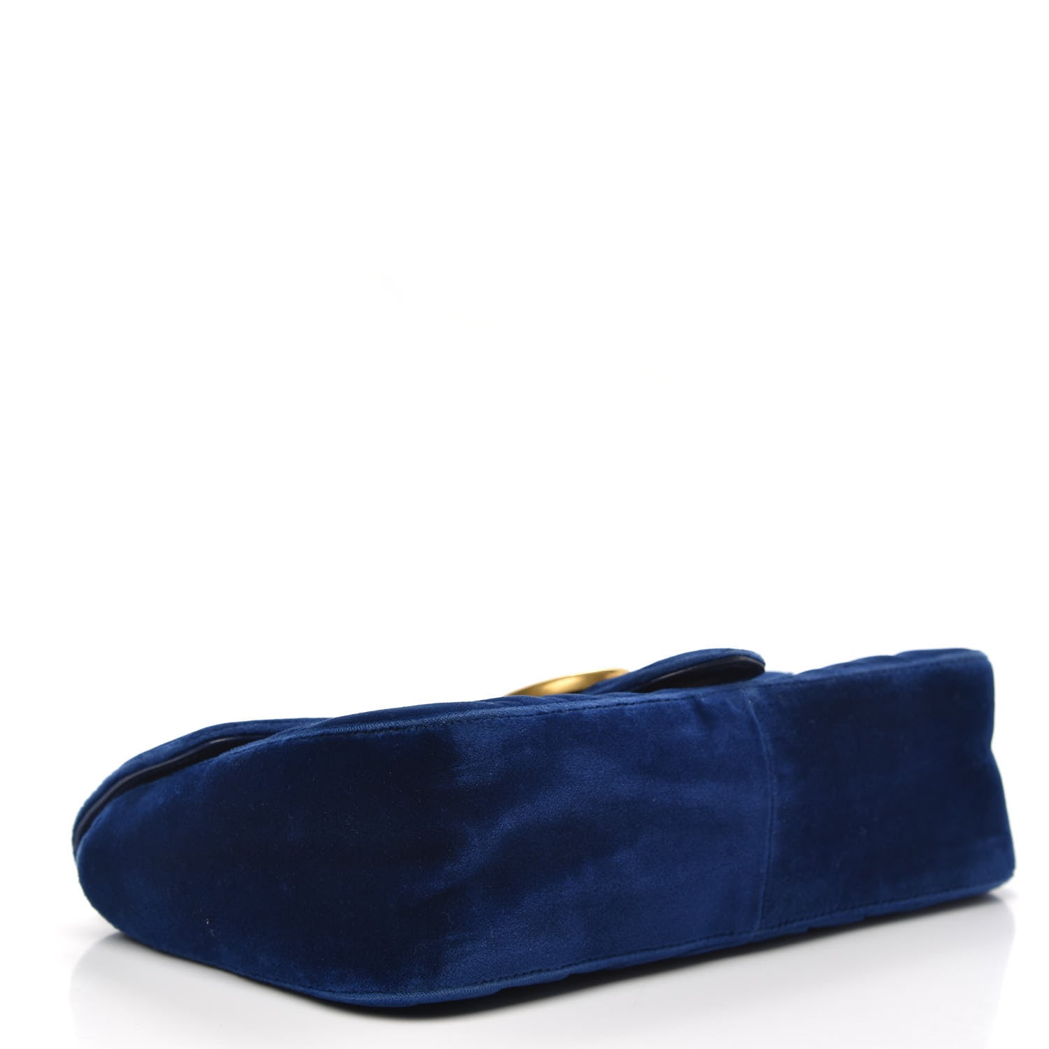 Gucci Velvet Matelasse Small GG Marmont Shoulder Bag Cobalt Blue 4 of 15
