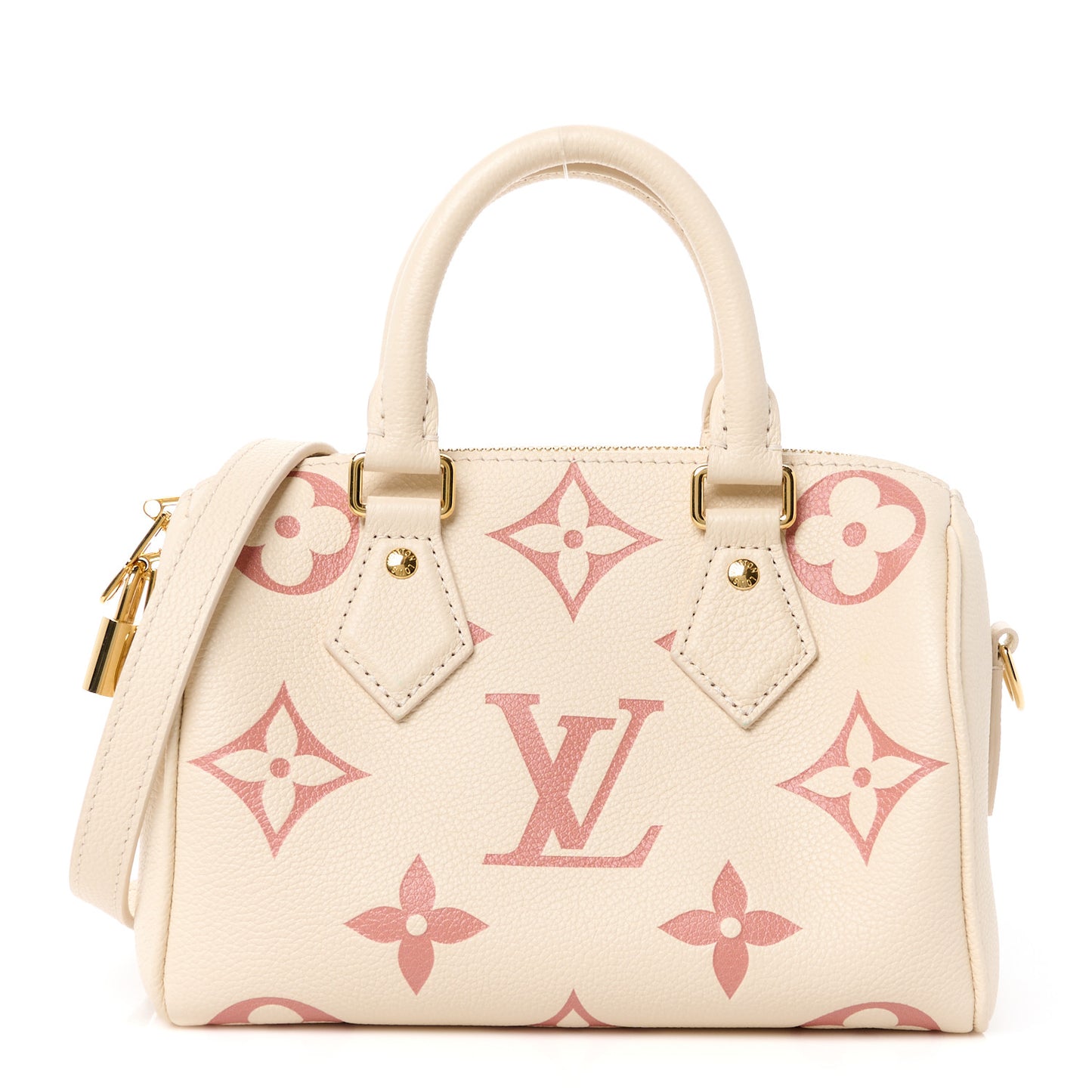 Empreinte Monogram Giant Speedy Bandouliere 20 Creme Rose Trianon