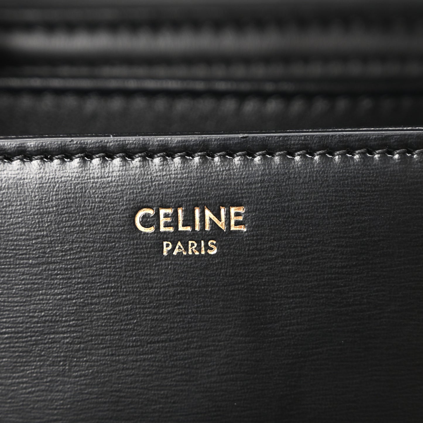 Shiny Calfskin Medium Triomphe Black