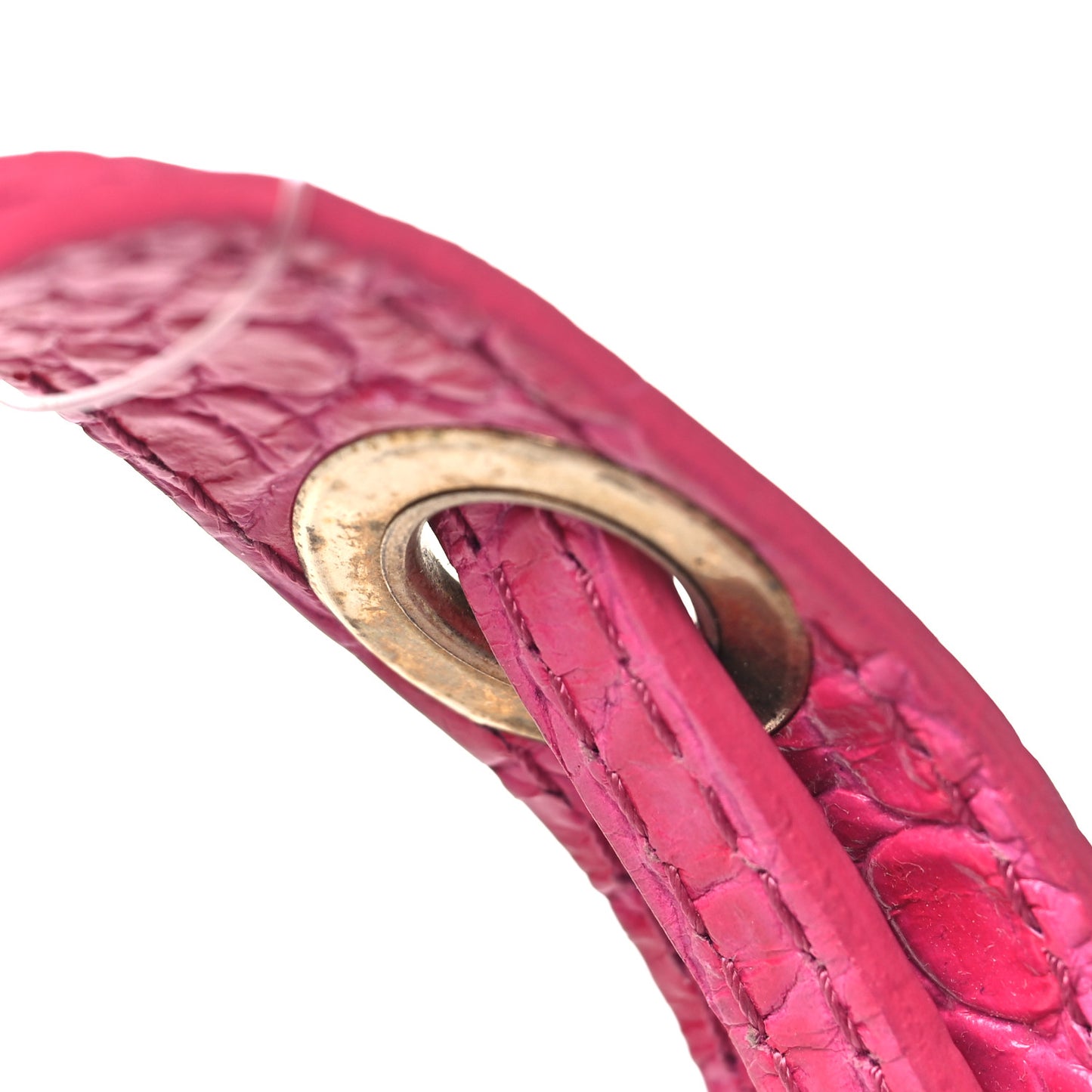 Calfskin Crocodile Embossed Rebel Bag Pink