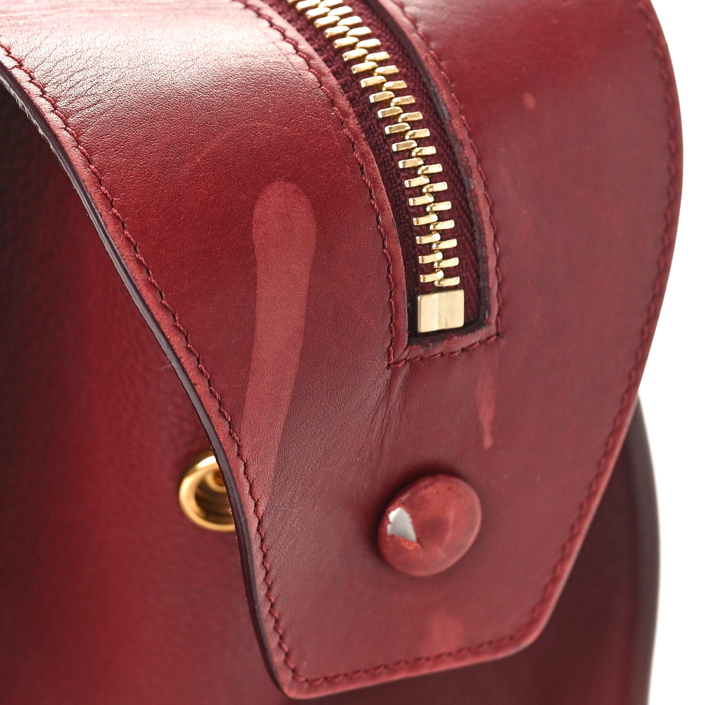 Goatskin Smooth Calfskin Small Ring Bag Dark Ruby