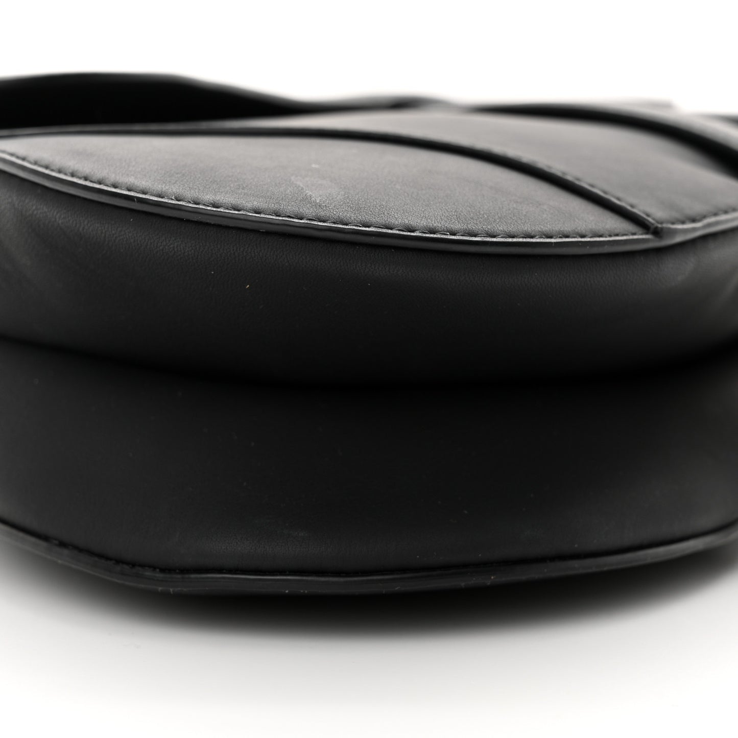 Ultra Matte Calfskin Saddle Bag Black