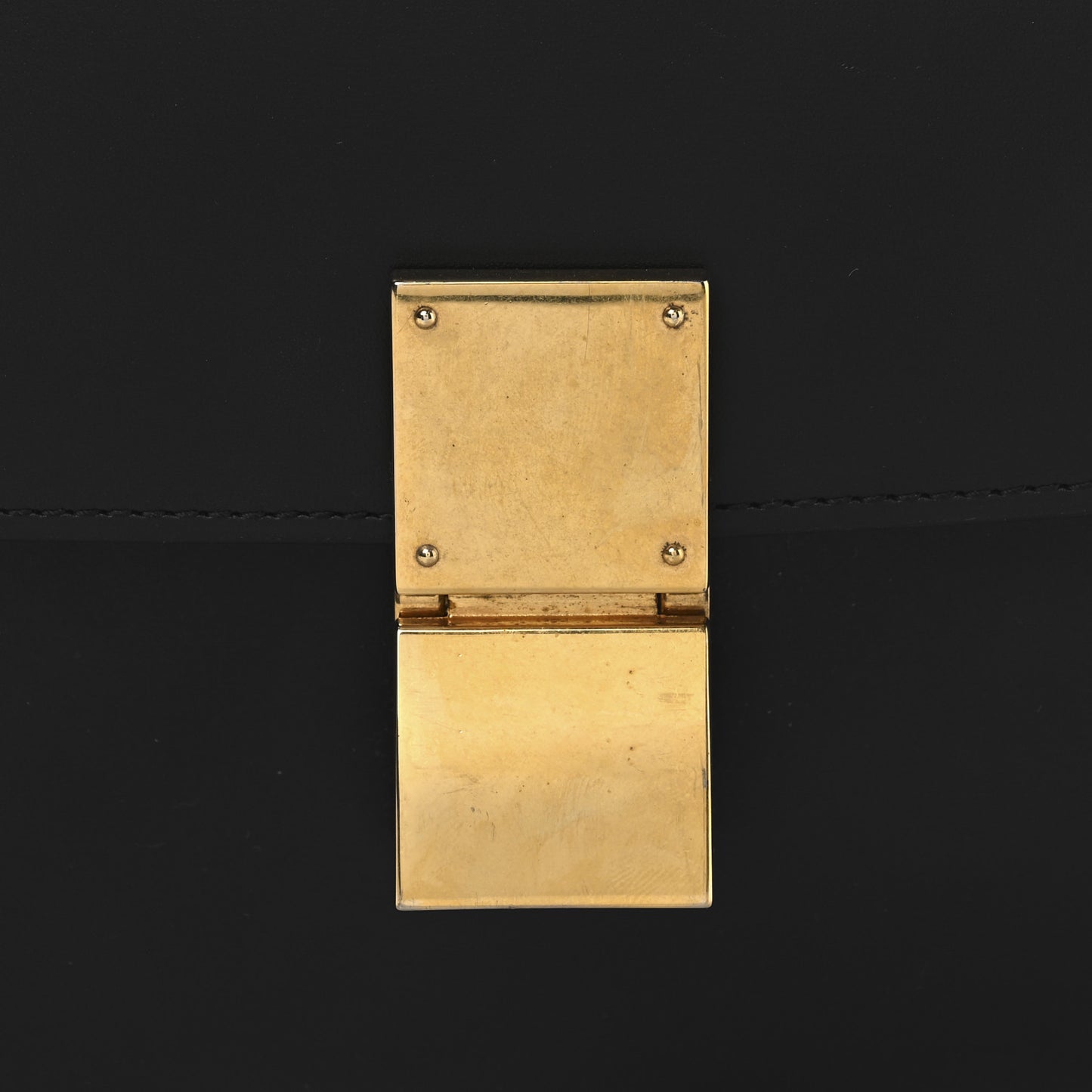 Box Calfskin Medium Classic Box Flap Bag Black