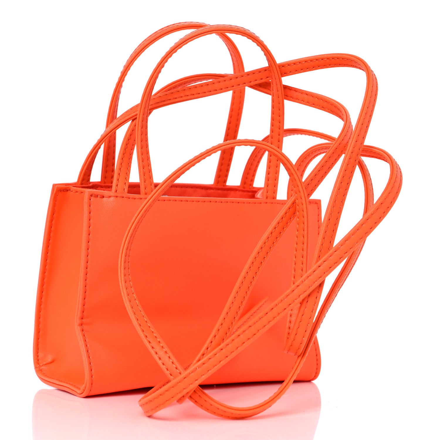 Telfar Vegan Leather Small Shopping Bag Orange 3 of 9