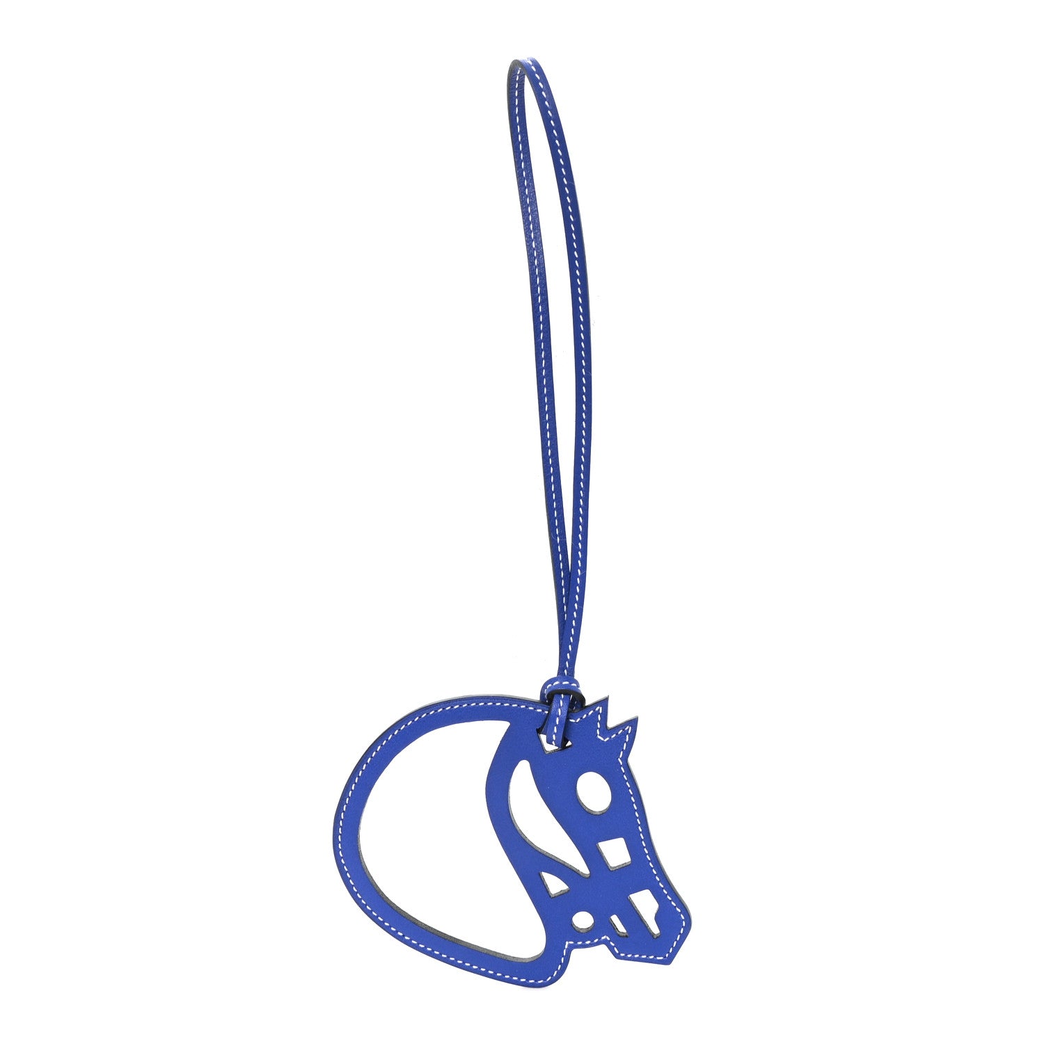 Hermes Swift Paddock Cheval Horse Bag Charm Bleu Electrique