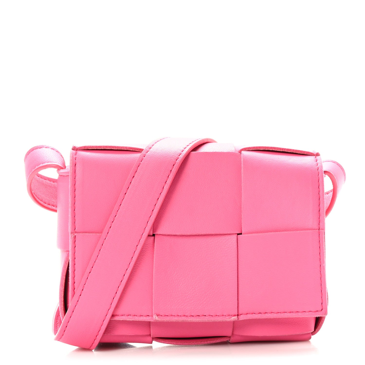 Bottega Veneta Lambskin Maxi Intrecciato Extra Mini Cassette Crossbody Bag Bon Bon 1 of 8