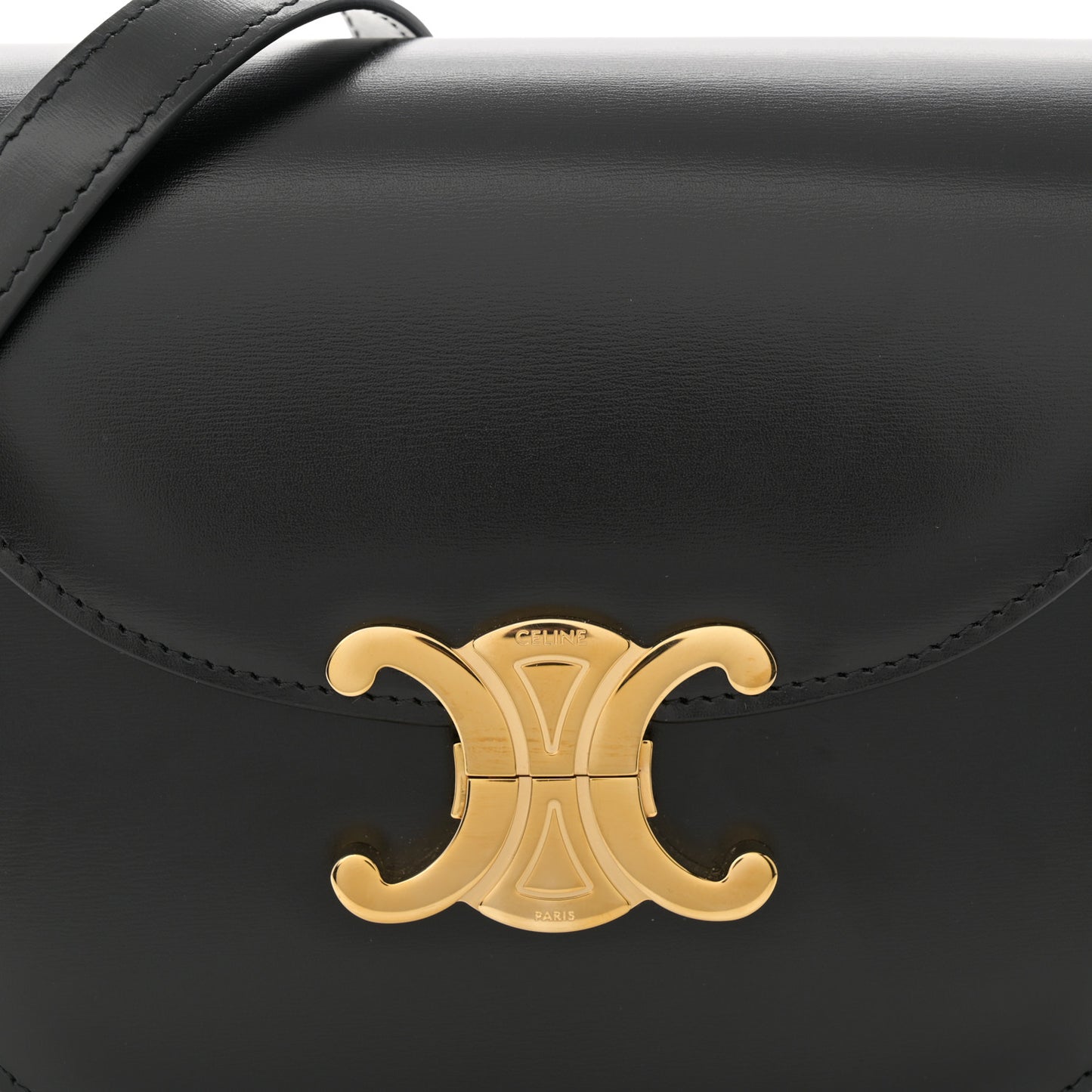Shiny Calfskin Teen Besace Black