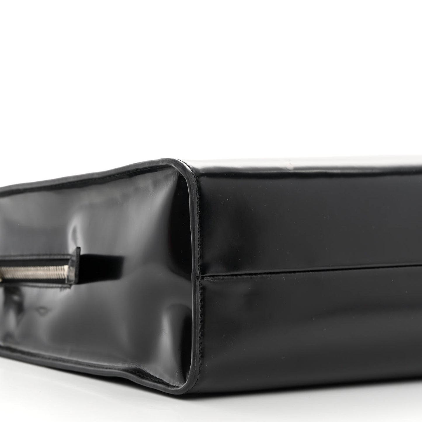 Spazzolato Large Re-Edition 1995 Double Handle Handbag Black