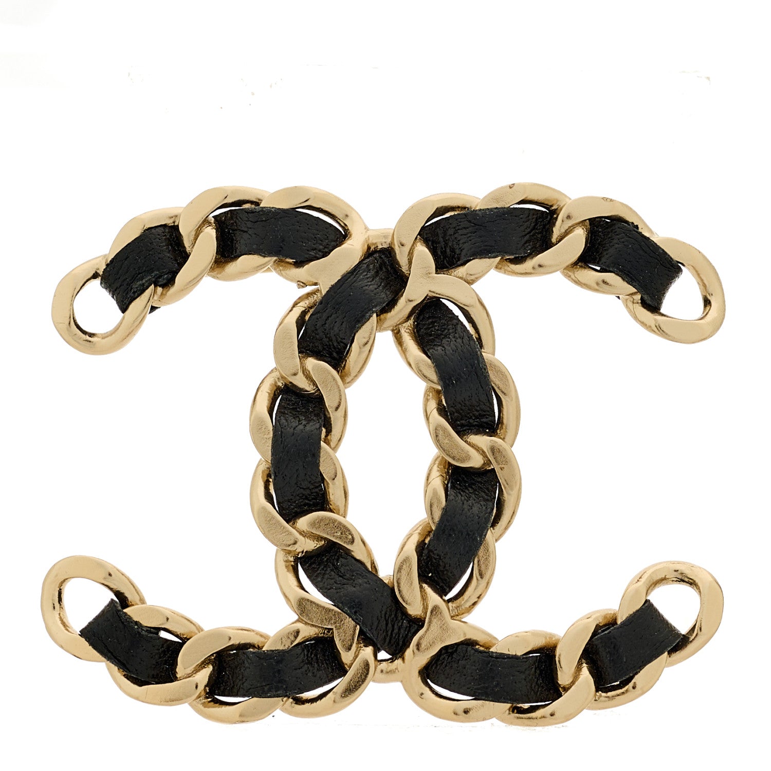 Chanel Lambskin Chain CC Brooch Black Gold 1825195 – FASHIONPHILE