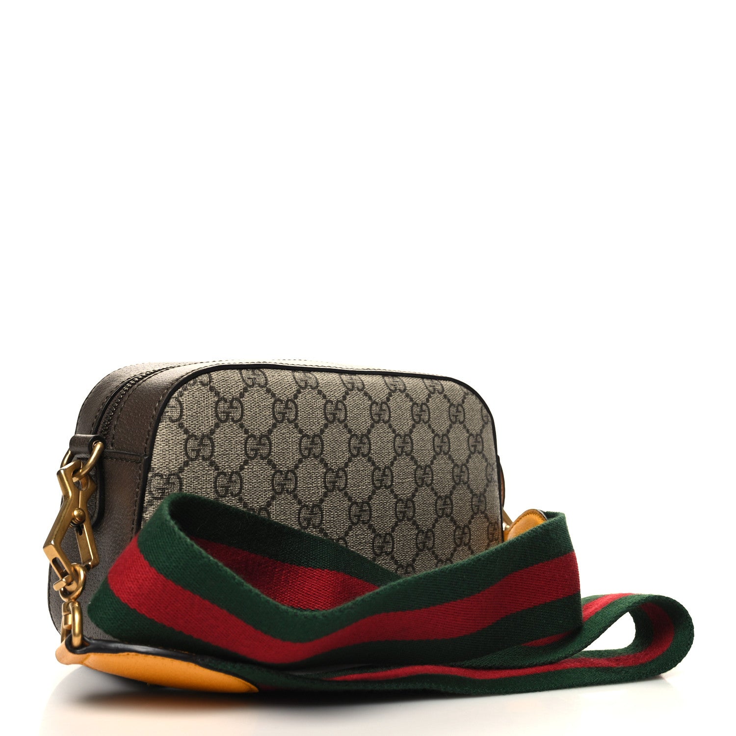 Gucci GG Supreme Monogram Web Neo Vintage Shoulder Bag Beige New Acero Crop 3 of 10