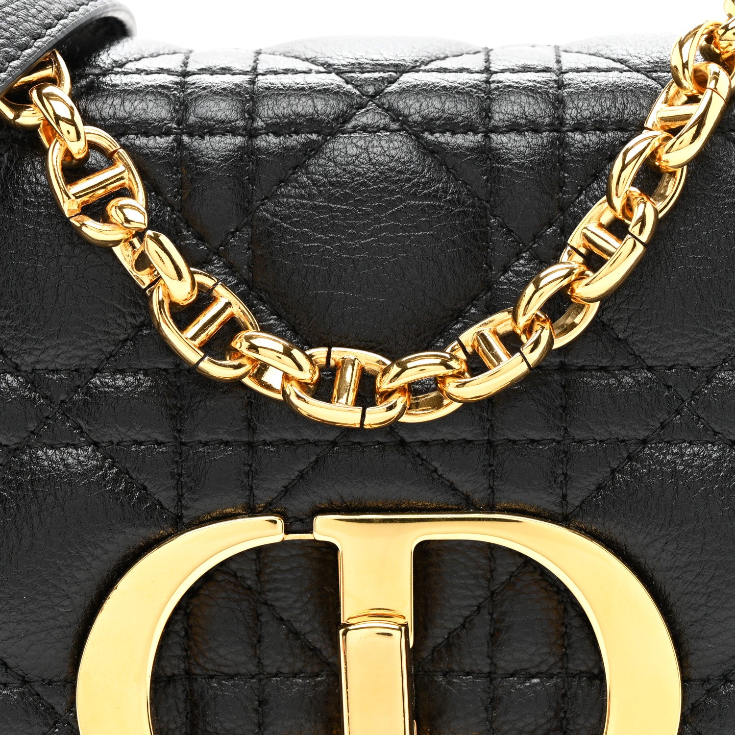 Christian Dior Calfskin Cannage Small Caro Bag Black 8 of 11