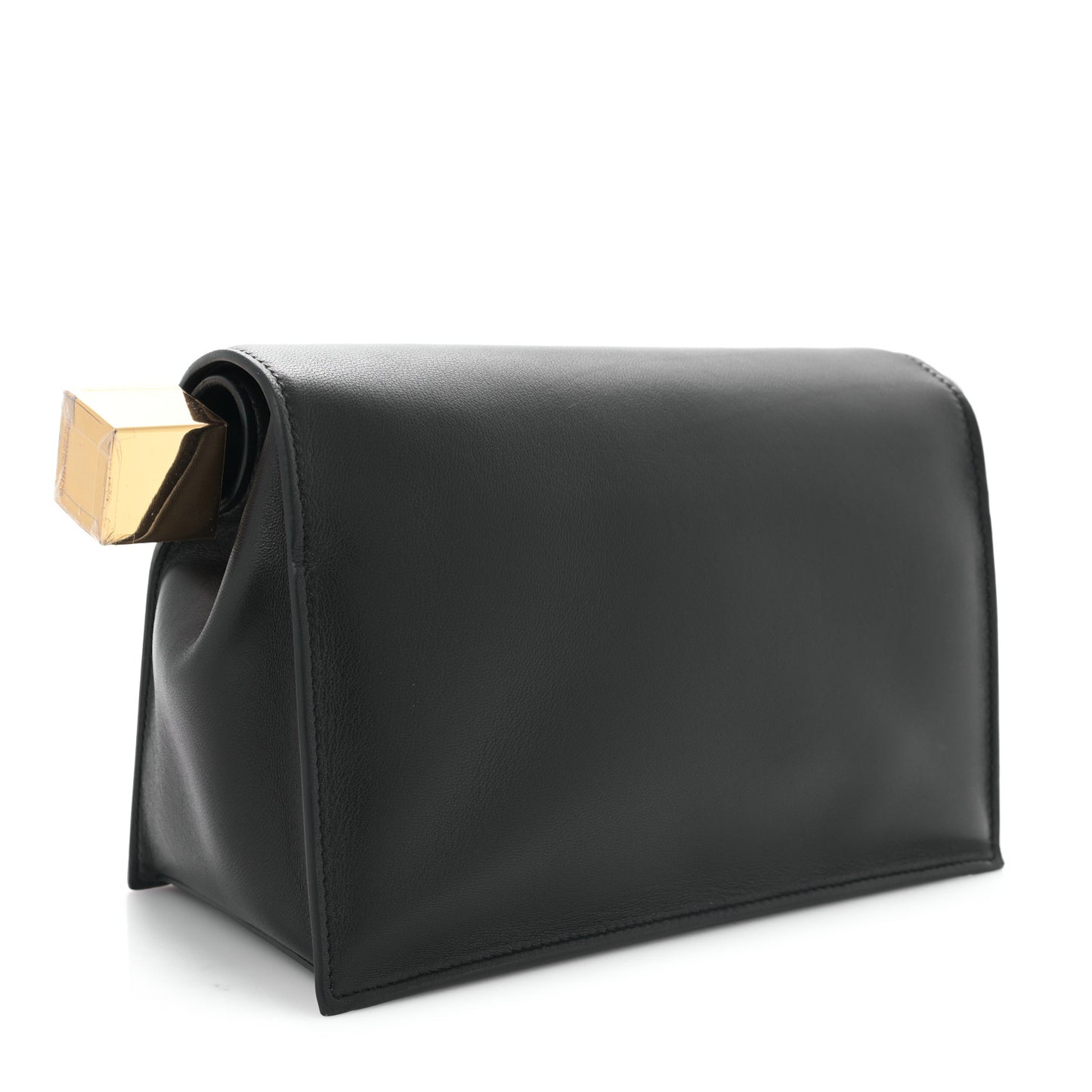 Smooth Calfskin La Pochette Rond Carre Black