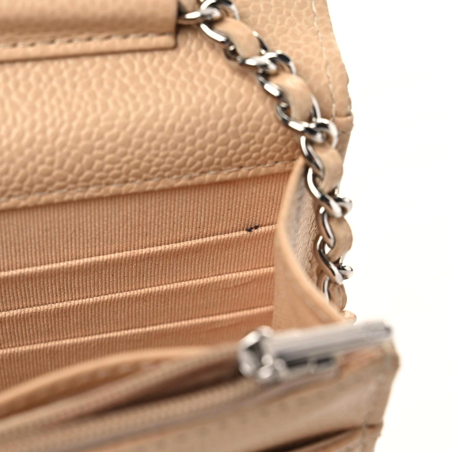 Chanel Caviar Quilted Wallet On Chain WOC Beige 14 of 15